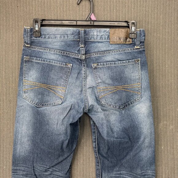 Express Jeans Mens Size 30x30 Blue Rocco Slim Fit Straight Leg Distressed Denim - Picture 10 of 10